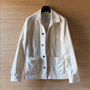 H&M Men's Cream Lightweight Shirt Jacket
